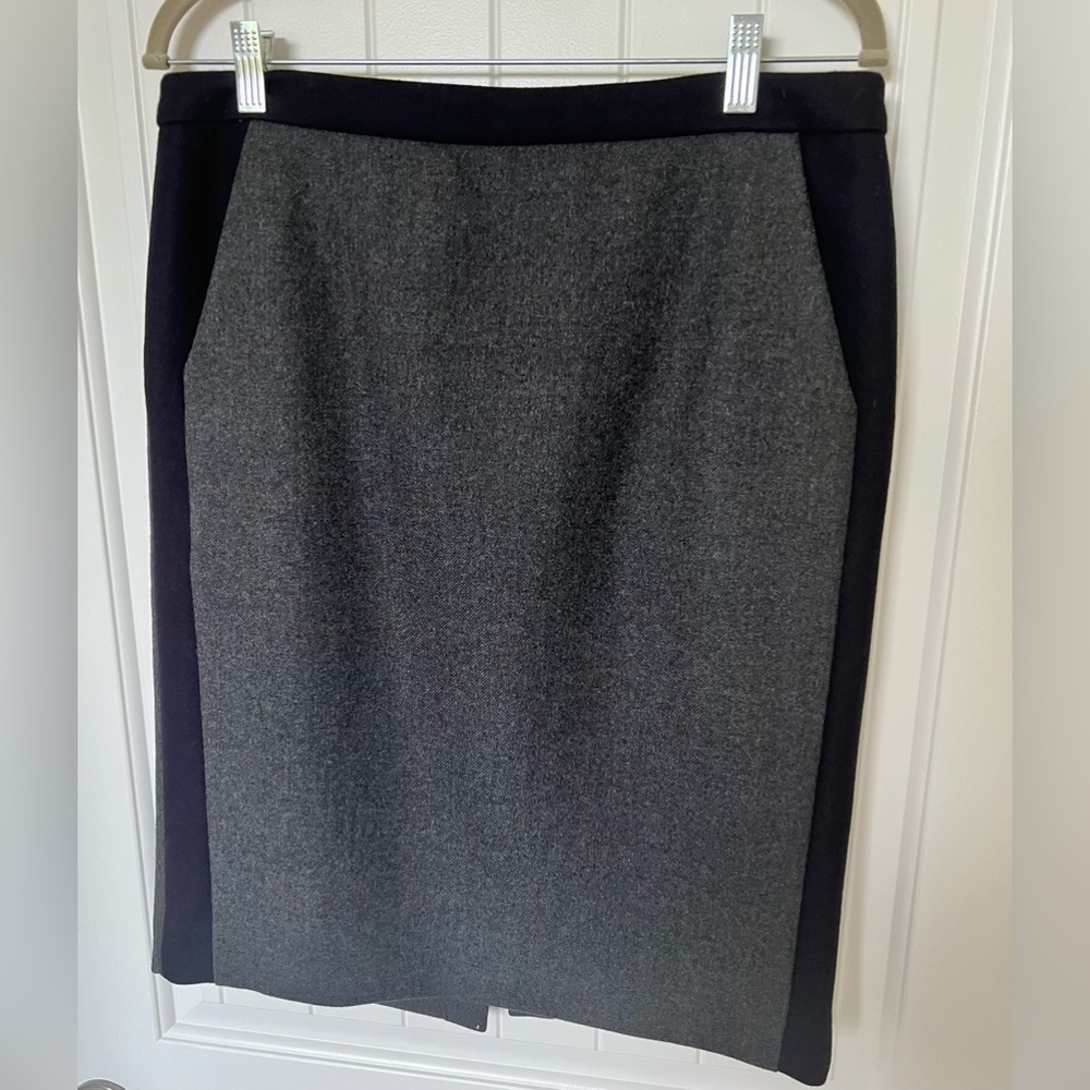 No. 2 Pencil Dark Grey Wool Skirt from J. Crew.